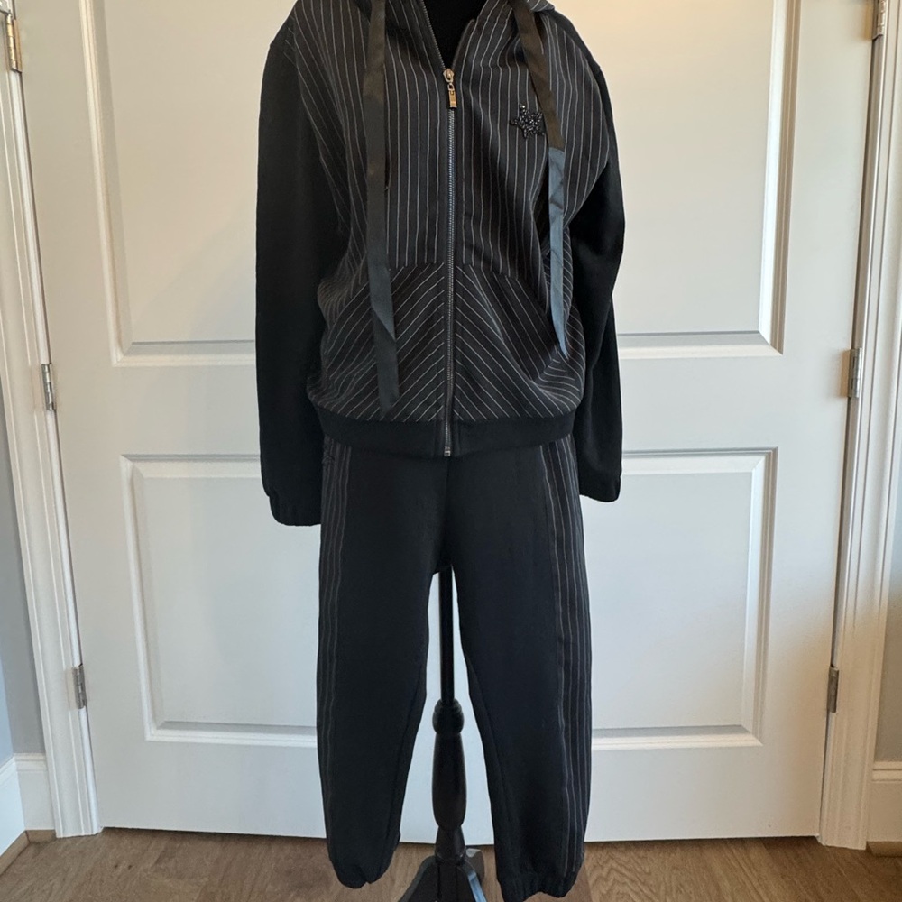 Alberto Makali Black Joggers with Elastic Waistband